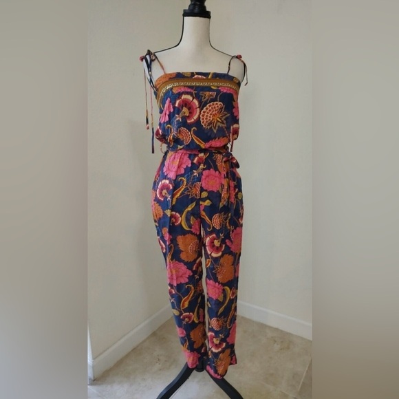 Jaase Women's Wonderland Jumpsuit in Caviar Pants Blue/Pink Size XS - Picture 5 of 6